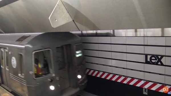 Subway cars testing the new Second Avenue Subway line at the Lexington Avenue–63rd Street stop. | MAX DIAMOND
