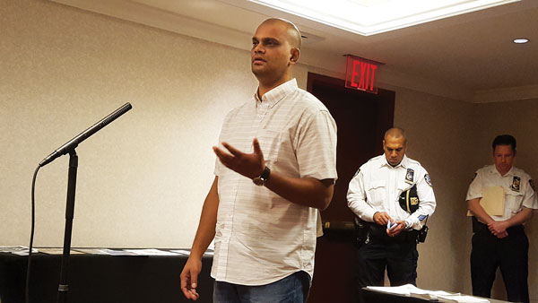 At Oct. 20’s meeting of the Midtown South Community Council, Delon Ali of The Bowery Mission spoke about his struggle with homelessness and the outreach work he is doing. Photo by Dusica Sue Malesevic.