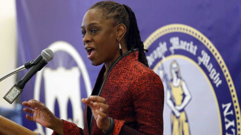 Donald Trump isn’t paranoid. Just ask his mic 1 Chirlane McCray discusses the new placement of Mental Health Service Corps members in New York City. Above, McCray attends the P2PH Policy to Practice Conference at Brooklyn Borough Hall on Wednesday, Jan. 28, 2015.