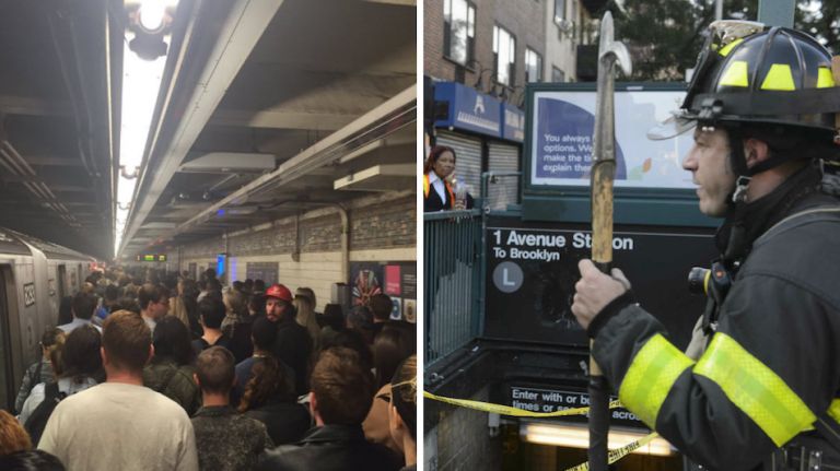L train service resumes after manhole fire, MTA says 2 Passengers evacuated an L train at First Avenue after reports of a fire in the tunnel, the FDNY said.