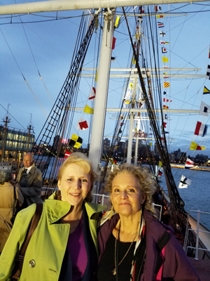 Welcome home, Wavertree! 2 Photo by Janel Bladow Longtime South Street Seaport Museum volunteers Lia Dudine, at left, and Marie Oleske are thrilled with the Wavertree’s rehab.