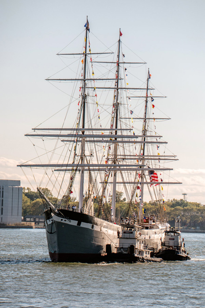 Photo by Milo Hess The Wavertree returned to the South Street Seaport Museum’s Street of Ships on Sept. 24 after a $13-million, city-funded restoration in Staten Island.
