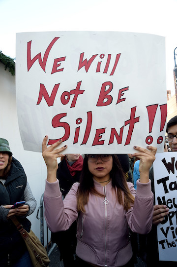 Many demonstrators were fierce in their commitment to oppose Trump going forward. | DONNA ACETO