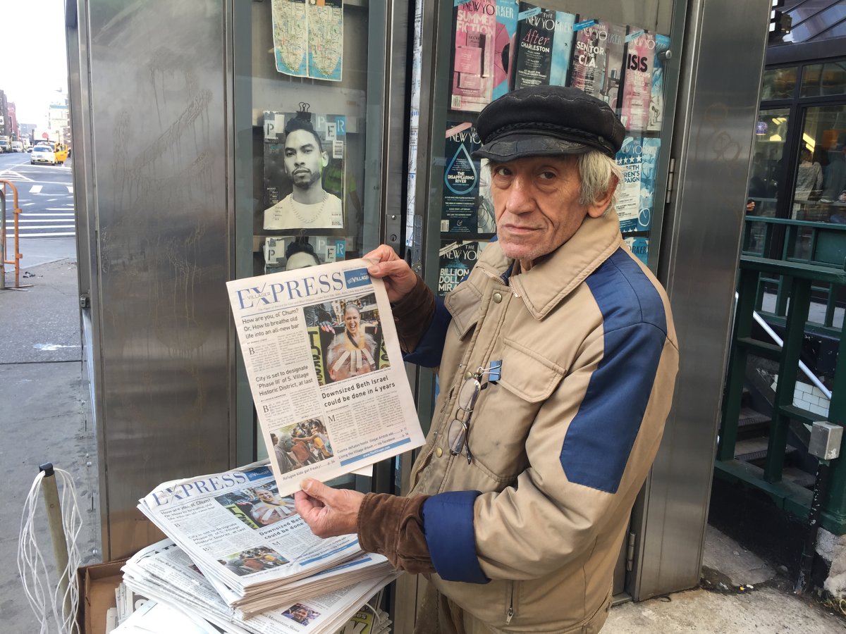 Extra! Astor vendor avoids newsstand war, again 1 Astor Place news vendor Jerry Delakas always has The Villager or The Villager Express in stock. Photo by Dennis Lynch