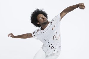 The Force Awakens: Gina Gibney’s Long Revolution Expands Downtown 2 Nigel Campbell in Gibney Dance Company’s “Folding In.” Photo by Julieta Cervantes