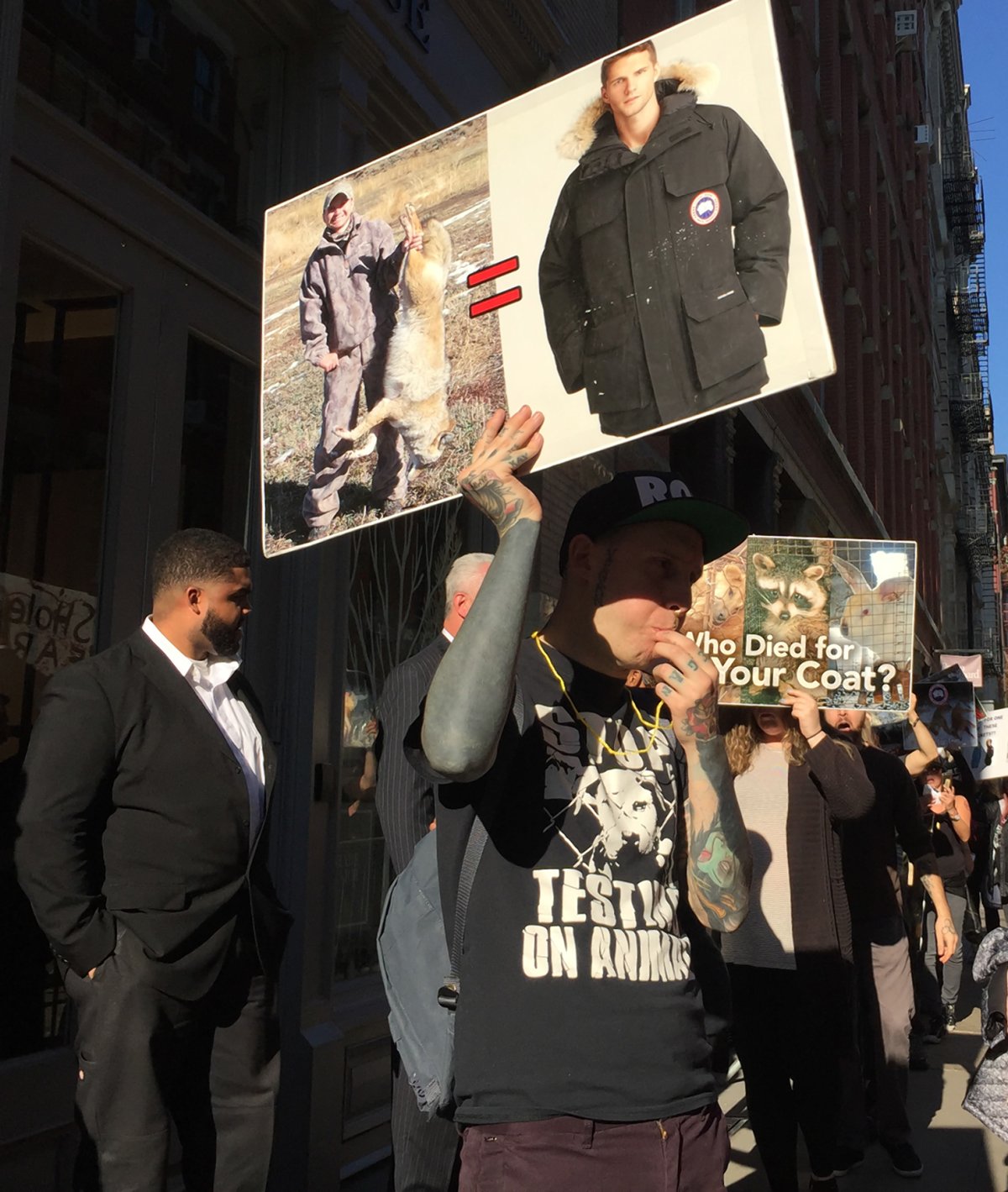 Anti-fur frenzy at new Soho Canada Goose store 3 Photos by Tequila Minsky