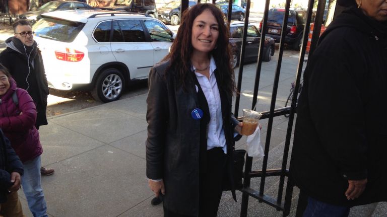 Pantsuit Nation member Nicole Possin, of Park Slope, said that wearing a pantsuit to the polls is 