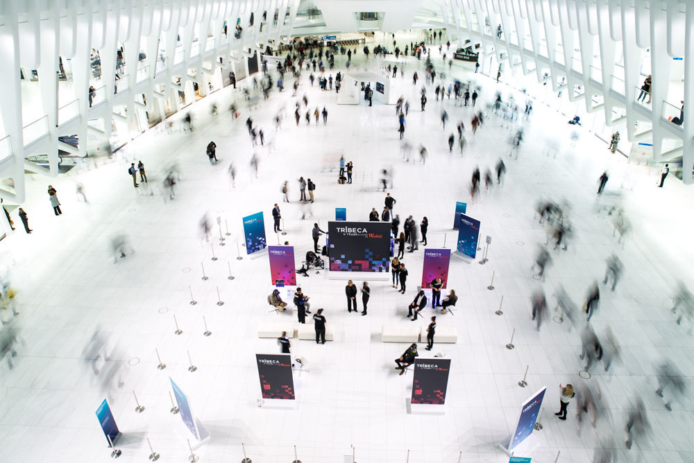 BFA.com / Sam Deitch The Tribeca Virtual Reality Arcade at the Oculus transit hub will be open, free to the public Friday through Sunday afternoons for the next two weekends.