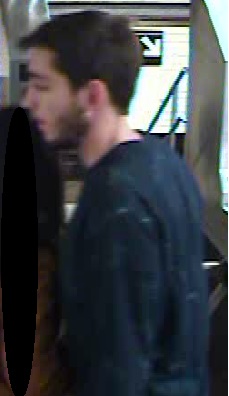 A surveillance image of the alleged subway attacker. Courtesy N.Y.P.D.