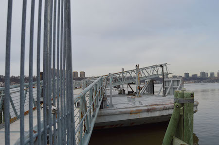 The existing West Harlem pier at 125th Street. | JACKSON CHEN 