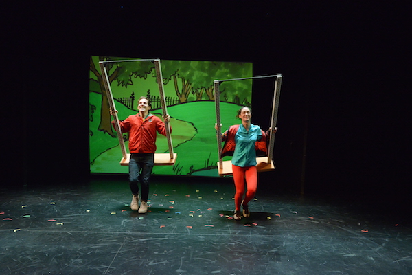 Taylor Trensch, as Leon, and Helen Cespedes, as Jessica, in “Friends Forever” by Hannah Leon, age 9; directed by Natalie Hirsch. Photo by Winston Rodney.