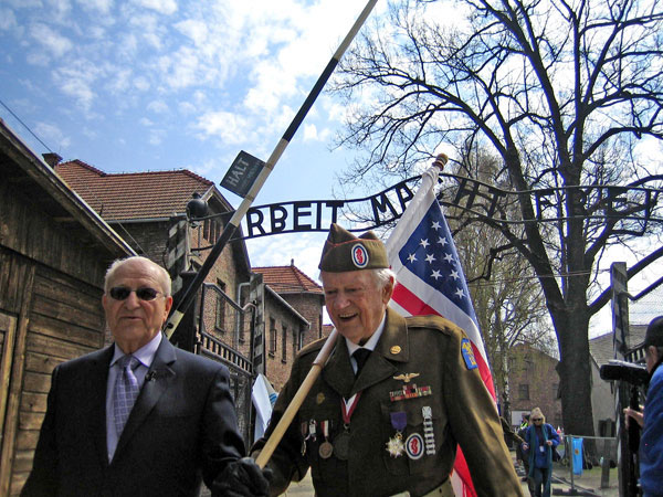 Rick Carrier, 91, Blazed Through the 20th Century as a Renaissance Man 2 At 2012’s March of the Living, Rick Carrier, right, meets Holocaust survivor Irving Roth, who was among those liberated when Carrier entered Buchenwald concentration camp alongside Patton’s Third Army. Photo by Lynn Ramsey.
