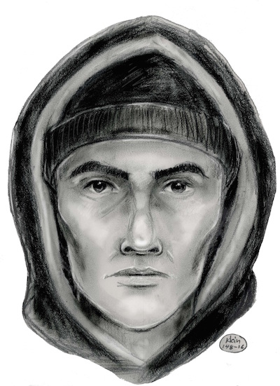 Police Blotter: Week of Dec. 8, 2016 2 A sketch of the suspect in the Dec. 5 assault of a Muslim woman. He is described as between 25 and 35 years old, 5'9"–6', and 150–180 lbs. He was last seen wearing a dark jacket and a black knit hat. Image courtesy NYPD.