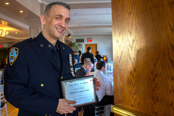 Lucky For Us: 13th ‘Safe City’ Ceremony Honors NYPD Officers 2 Police Officer Robert Karl, of the 10th Precinct. Photo by Zach Williams.
