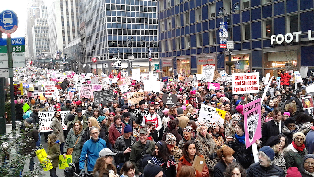 The march filled 15 blocks.