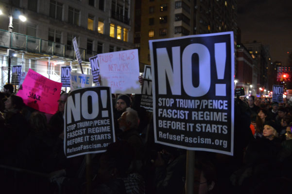 Tens of Thousands Gather in Resistance on Inauguration Eve 5 Defiance was in the air on January 19. | JACKSON CHEN