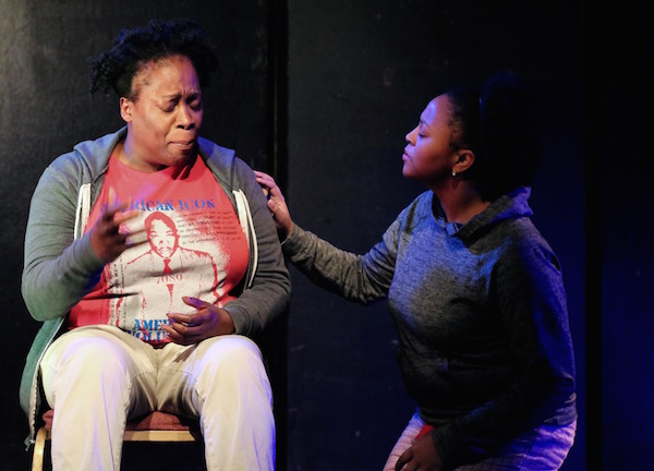 Resistance is fertile: Artists activate in the Age of Trump 1 Peyton Berry’s “Incurable Activism” has two women differing on how much is enough in the effort to improve Black Lives. Photo by Stephen Anthony Elkins.
