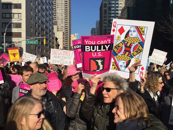 Throngs Take Prez to Task on His Hometown Turf 3 Second Ave. was filled with a wide array of homemade signs. Photo by Paul Schindler.