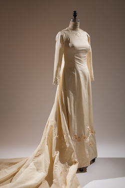 A wedding dress by Ann Lowe, designed in 1968. Photo courtesy The Museum at FIT.