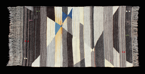 Bulbach said that he has been creating and weaving works like "Sixth Avenue” (a prayer carpet, seen here) his entire adult life. Photo courtesy the artist.