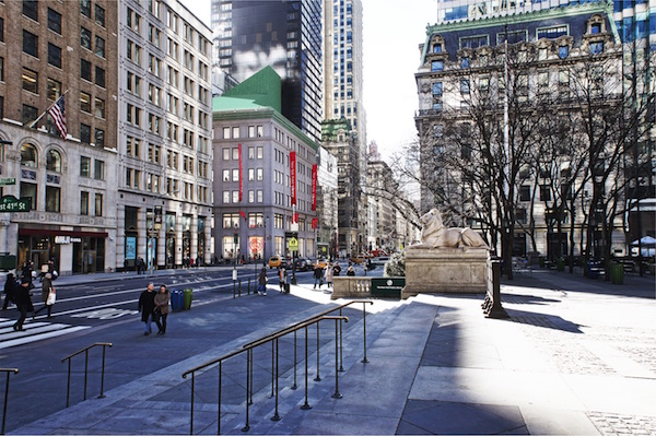 Midtown’s Lending Library Due for 21st Century Overhaul 4 The Mid-Manhattan Library as seen from the steps of the NYPL’s Stephen A. Schwarzman Building at 42nd Street and Fifth Avenue. | NEW YORK PUBLIC LIBRARY