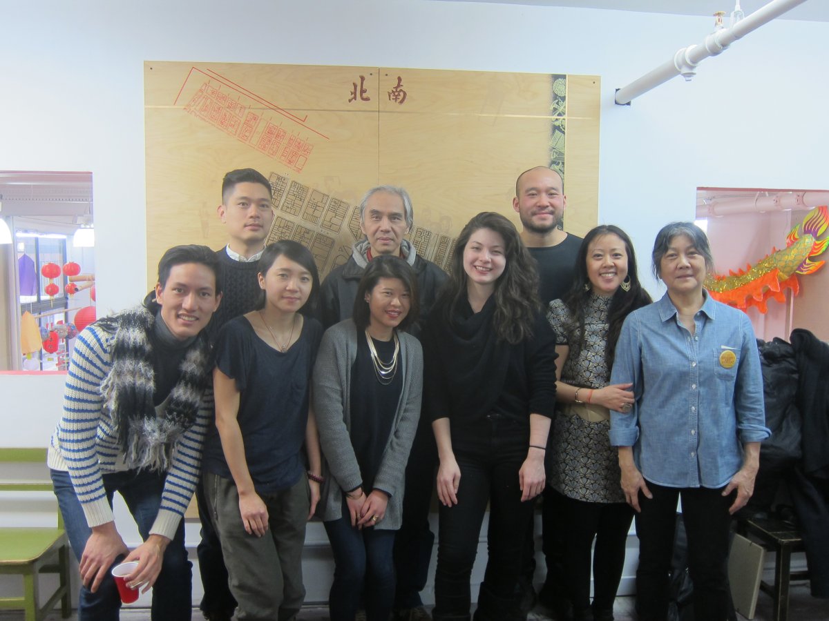 Members of the Chinatown Art Brigade at the “Resilience / Resistance” exhibit at Pearl River Mart. Photo by Betty Yu