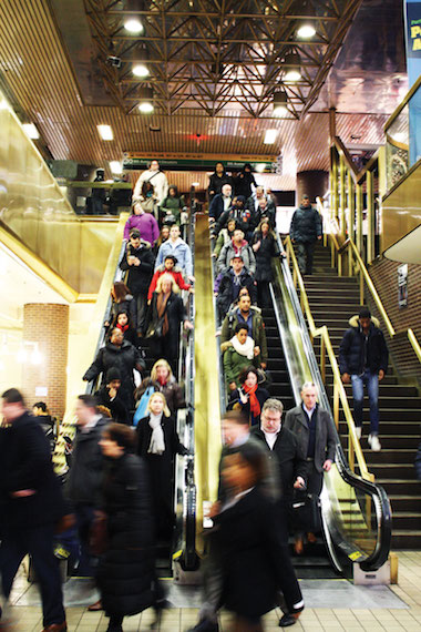 The crush of commuters traveling through the Port Authority on during a weekday morning rush hour. | MICHAEL SHIREY 