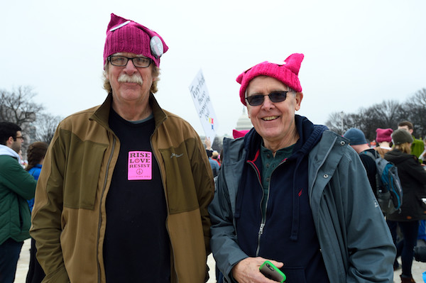 Huddled Mass of Humanity Jams DC at Women’s March 5 Men showed their support for feminist issues. | DONNA ACETO