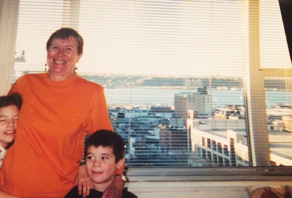 Wyatt Frank with his grandmother, Emily Greenberg, and his sister, Sabrina Frank, at his grandparents' apartment in Penn South. Photo by Elizabeth Frank.