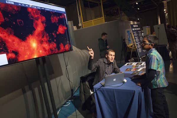 Interact with real-life scientists at “Meet the Scientist,” which takes place every day of Kids Week at the Intrepid Sea, Air & Space Museum. Photo by Erika Kapin.