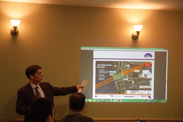 The Seven-Year Ditch: Hudson River Tunnel Project Eyes 2019 Start 1 New Jersey Transit Chief Planner Jeremy Colangelo-Bryan explains a preliminary plan for work on the Hudson River Tunnel project that will impact the area around 12th Ave. and W. 30th St. Photo by Dennis Lynch.