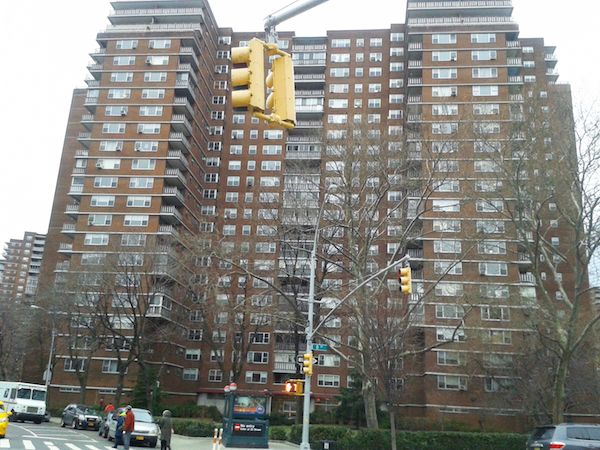 One of Penn South’s buildings, seen here from 24th St. & Eighth Ave. Chelsea Now file photo by Scott Stiffler.