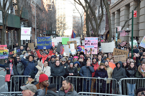 Thousands Rally at Stonewall Against Trump Immigration Ban 2 The crowd rallied for all communities threatened by the new Trump administration. Photo by Donna Aceto.
