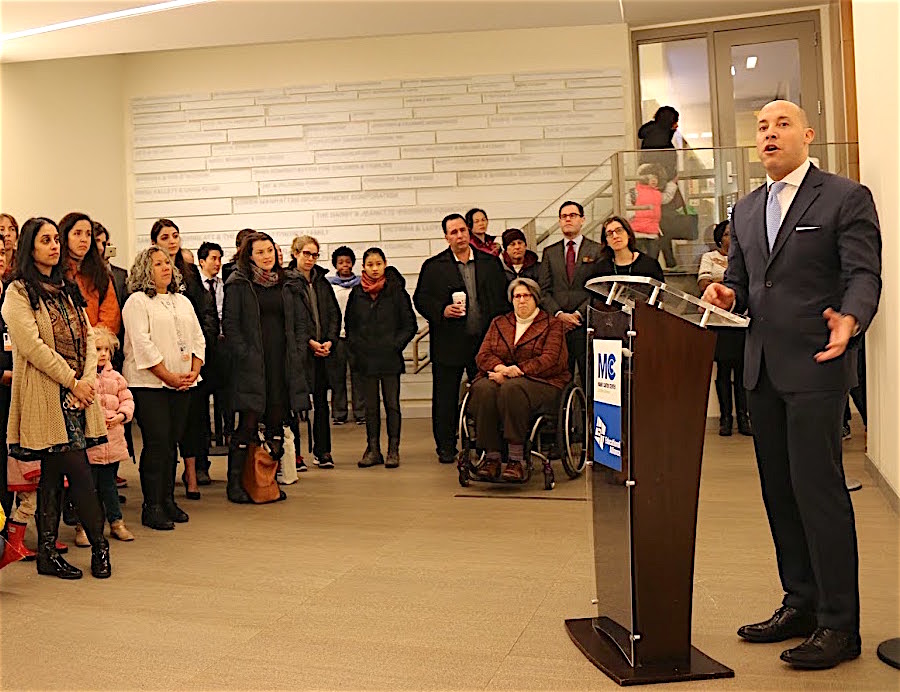 Alan van Cappele, director of the Education Alliance, speaking at the launch of the "We the People" project.