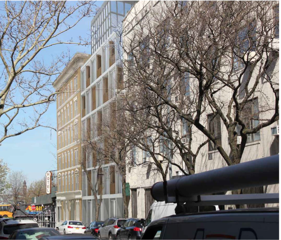 Barrow neighbors fear ‘Nightmare on Jane II’ in Keller Hotel project 3 Renderings of the renovated Keller Hotel, with its rooftop addition, at left, and its new, modern-style next-door annex.