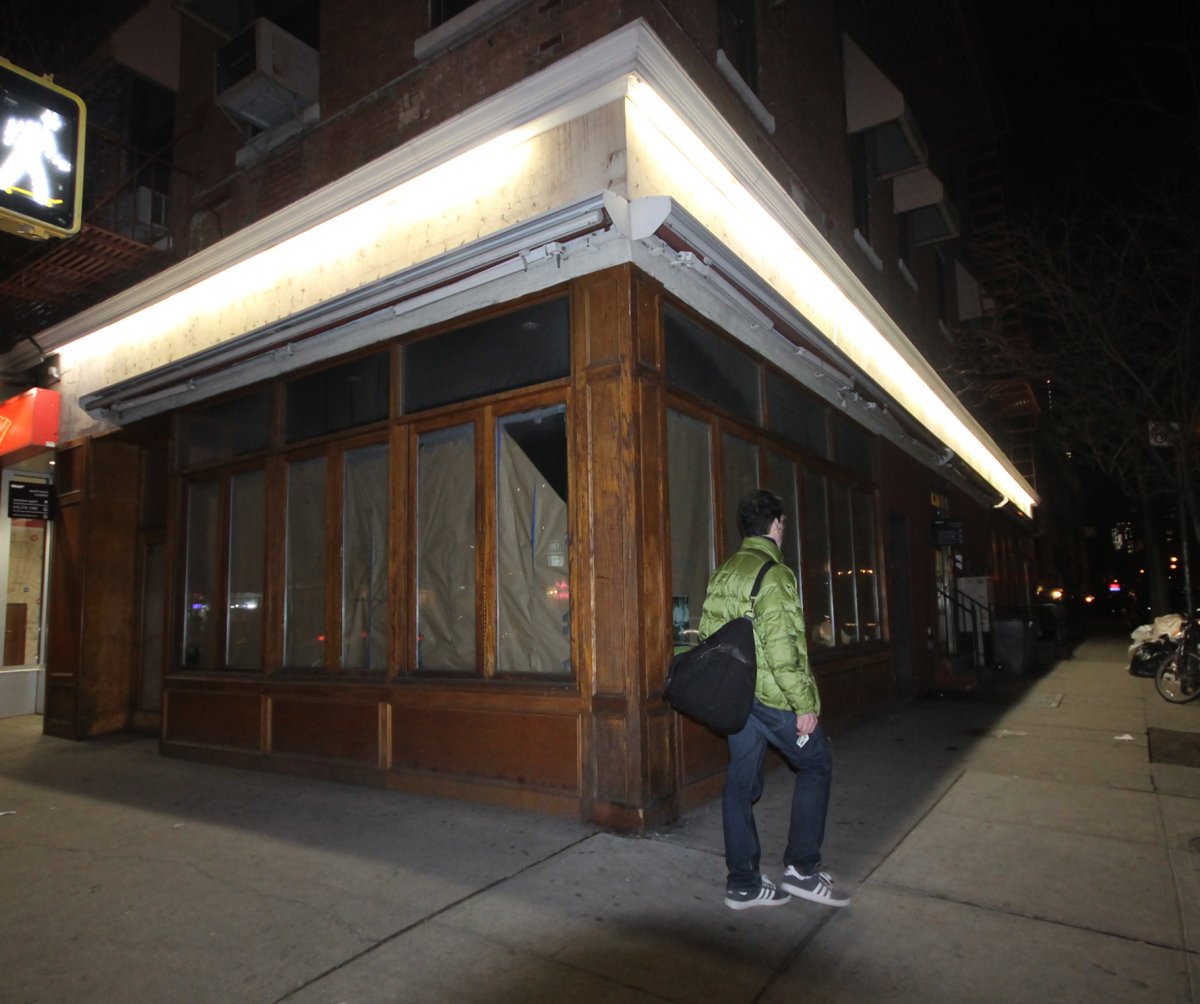 One of many currently empty storefronts along Bleecker St. in the Village. Photos by Tequila Minsky