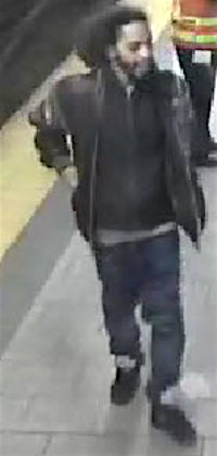 A surveillance-camera photo of the alleged male suspect in the 6 train fight. Photos courtesy NYPD