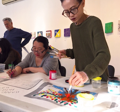As part of the New York City Mural Arts Project, the community is encouraged to draw and paint. Photo courtesy NYC Mural Arts Project.