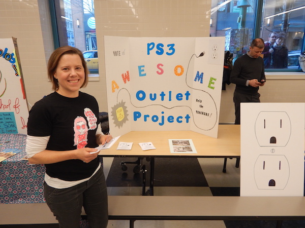 Fifteen Vie for Funding in Participatory Budgeting Process 6 Nicole Barth stumped for funds to update the electric system at PS 3. Photo by Sean Egan.