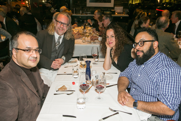 L to R: Google-worthy creative types Jawid Mojaddedi, Richard Nash, Melanie Dunea and Kevin Young, at the Feb. 27 Poets House fundraiser. Photo courtesy Poets House