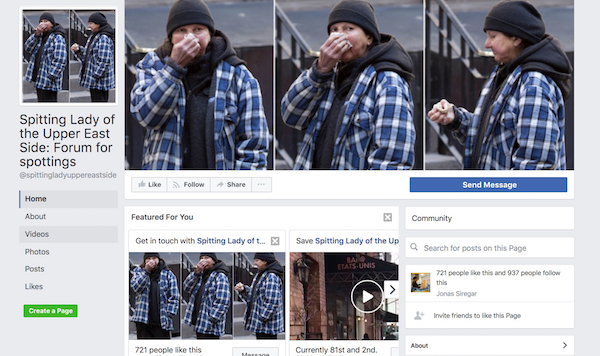 Facebook, NYPD Unlikely to Solve Problem of Spitting Homeless Woman 1 chen spitting lady copy