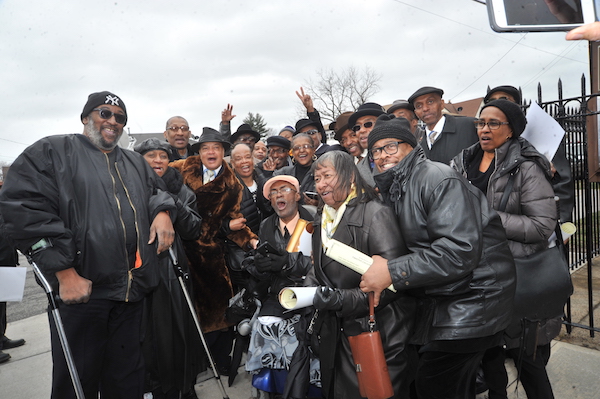 City’s Farewell to Beloved Man Allegedly Targeted for His Race 3 Childhood friends of Timothy Caughman gathered to celebrate his life. | NAT VALENTINE