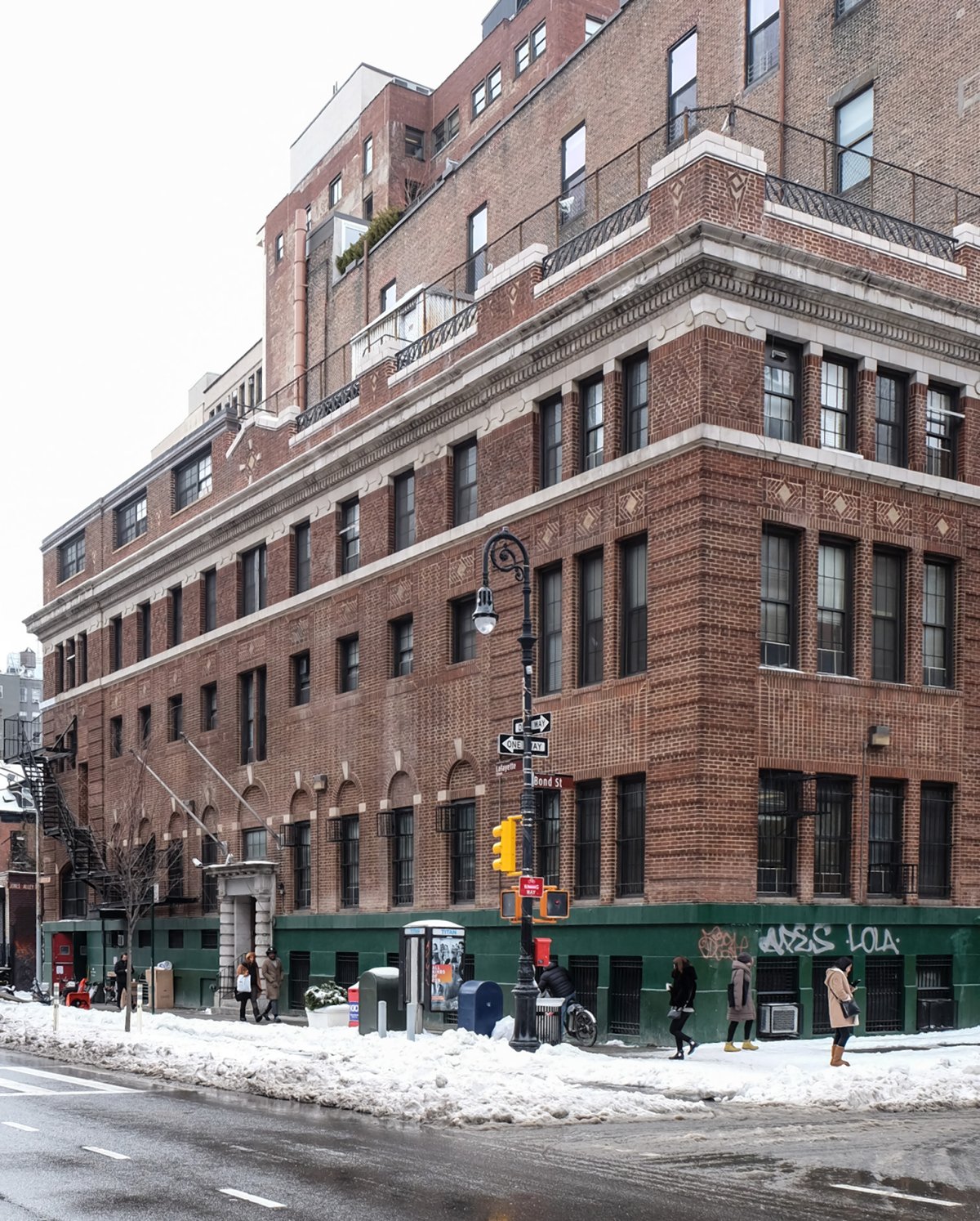 For decades, 350 Lafayette was a 43-bed homeless women’s shelter run by the nonprofit Center for Urban Community Services. However, the shelter — which was the only one in Community Board 2 — has relocated to the Brooklyn. Developers bought the building in 2015 and plan to convert it into retail use. According to neighborhood activist Zella Jones, it was once a horse veterinary hospital. Photos by Tequila Minsky