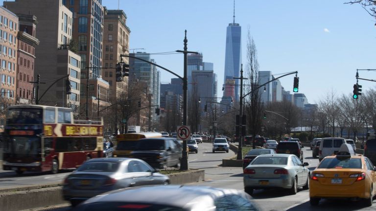 The West Side Highway poses a danger to pedestrians and is in need of a traffic safety overhaul, city officials say. Above, cars, trucks, buses and taxis drive along West Street near Greenwich Village in Manhattan on Thursday, March 2, 2017. 