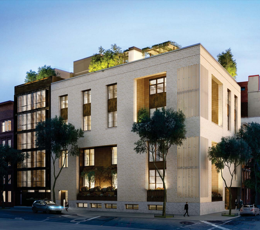 A design for a new “mega-mansion” at 145 Perry St. that the L.P.C. O.K.’d, but which local residents and preservationists have condemned as "straight out of Beverly Hills’ Rodeo Drive."