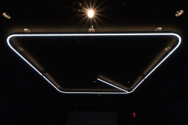 Renovated Quad Cinema corners its niche 3 A neon “Q” lights up one of the Quad's theaters. Taken collectively, the lighting fixtures in the theaters spell out “QUAD.” Photo by Caleb Caldwell.