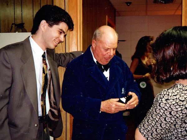 Don Rickles helps pop the question (1994). Photo by Soozie Dittleman.