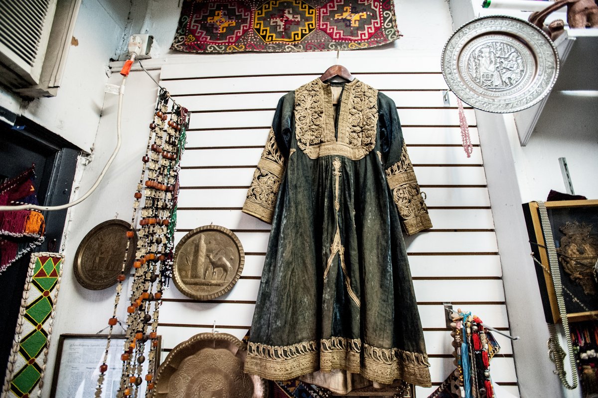 APRIL 16, 2017-NEW YORK, NY-USA: Nusraty Afghan Imports, located at 84 Christoper Street in Manhattan, on Sunday afternoon. The owner, Mr. Abdul Khaliq Nusraty, 77, is in a dispute with the building owner who wants him to leave imminently. He hopes the court battle will end shortly and he will be able to stay another year. (Rebecca White for The Villager)