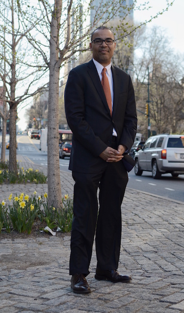 Thomas Lopez-Pierre on West 100th Street last week. | JACKSON CHEN