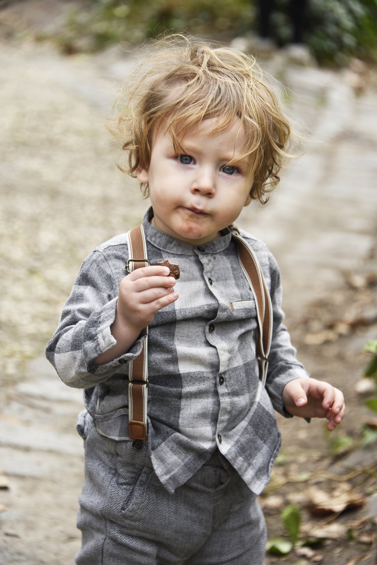 Forget the egg. Levon, 1 1/2, found the chocolate.